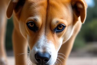 A dog excitedly sniffing for hidden scents in a controlled environment.